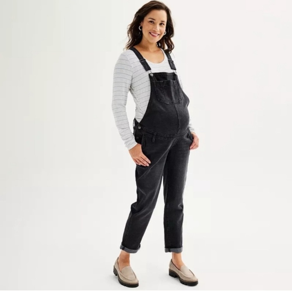 Black Sonoma Maternity Denim Overalls